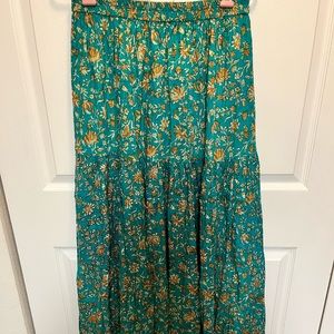 CATALOG CLASSIC PRE-LOVED PLEATED BOHO REVERSIBLE DESIGN MAXI SKIRT